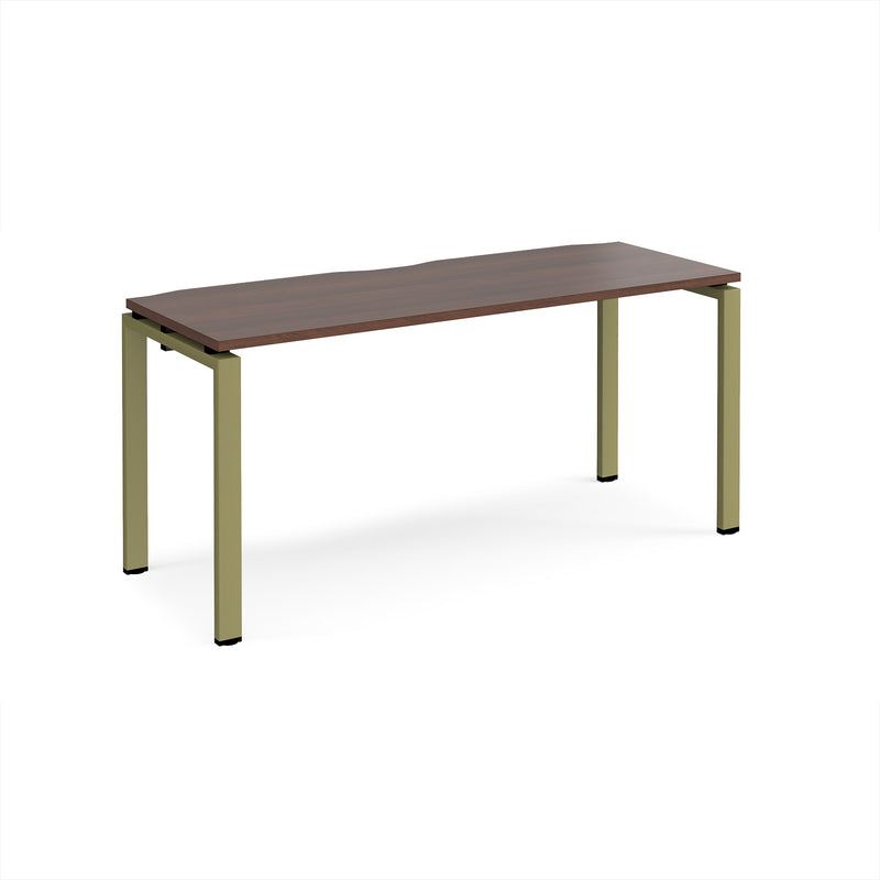 Adapt Single Desk 600mm Deep - Walnut
