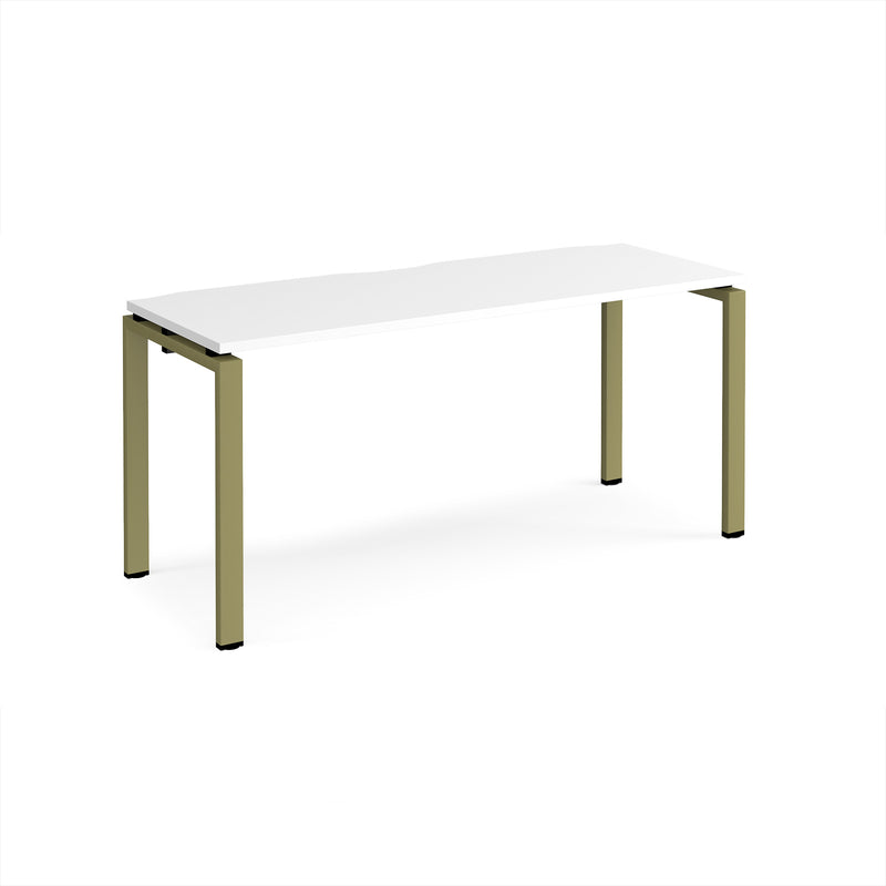 Adapt Single Desk 600mm Deep - White