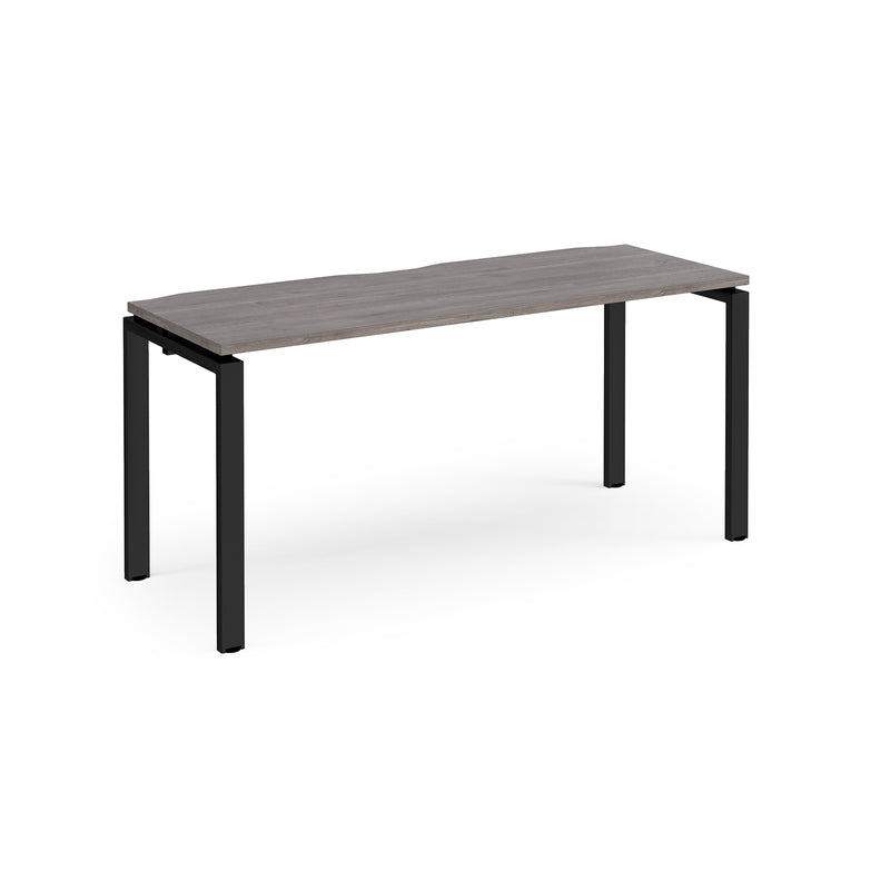 Adapt Single Desk 600mm Deep - Grey Oak