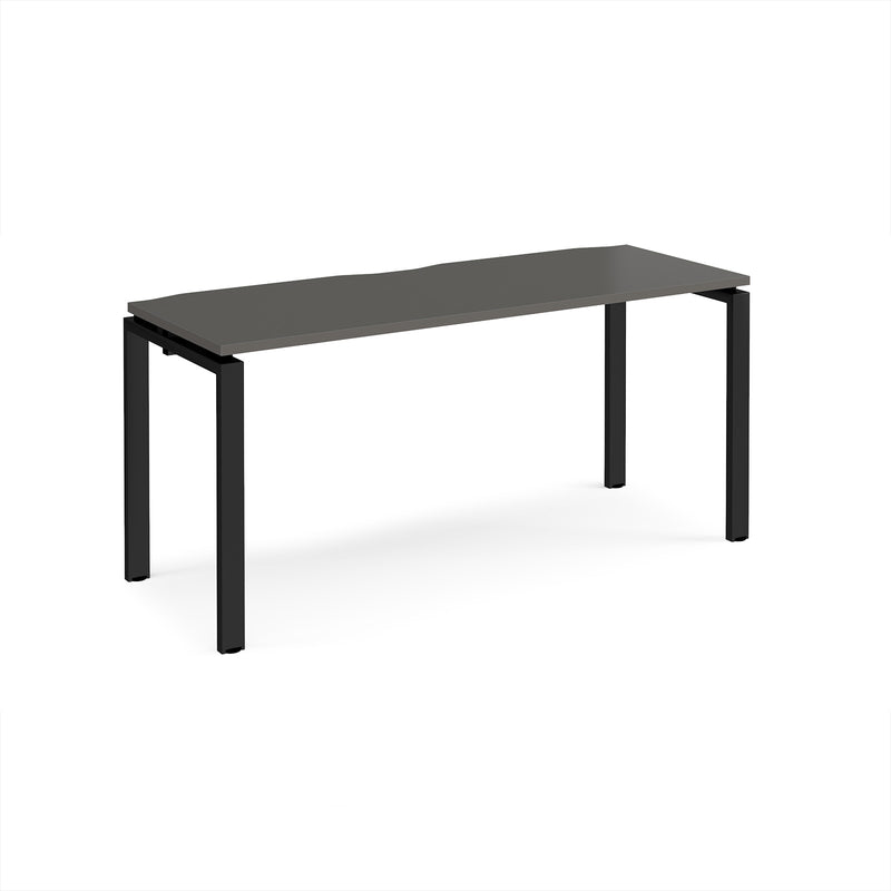 Adapt Single Desk 600mm Deep - Storm Grey