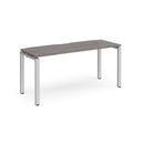 Adapt Single Desk 600mm Deep - Grey Oak - NWOF