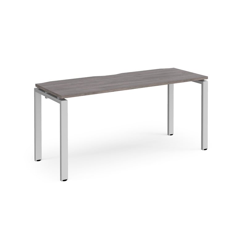 Adapt Single Desk 600mm Deep - Grey Oak