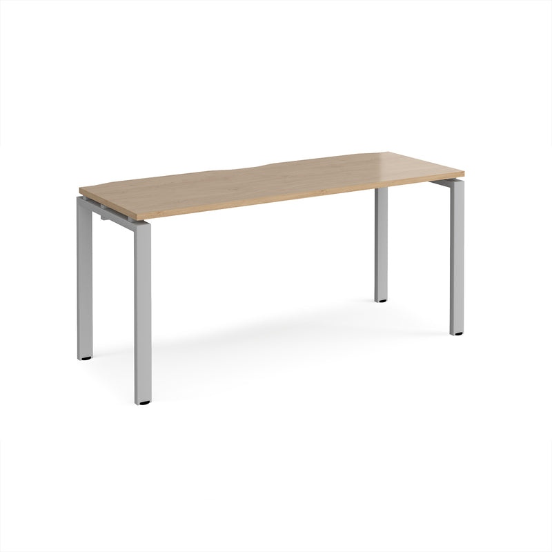 Adapt Single Desk 600mm Deep - Kendal Oak