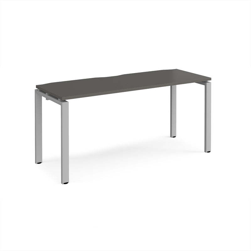 Adapt Single Desk 600mm Deep - Storm Grey