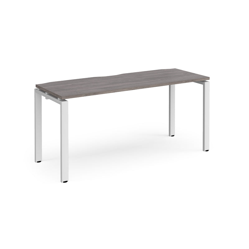 Adapt Single Desk 600mm Deep - Grey Oak