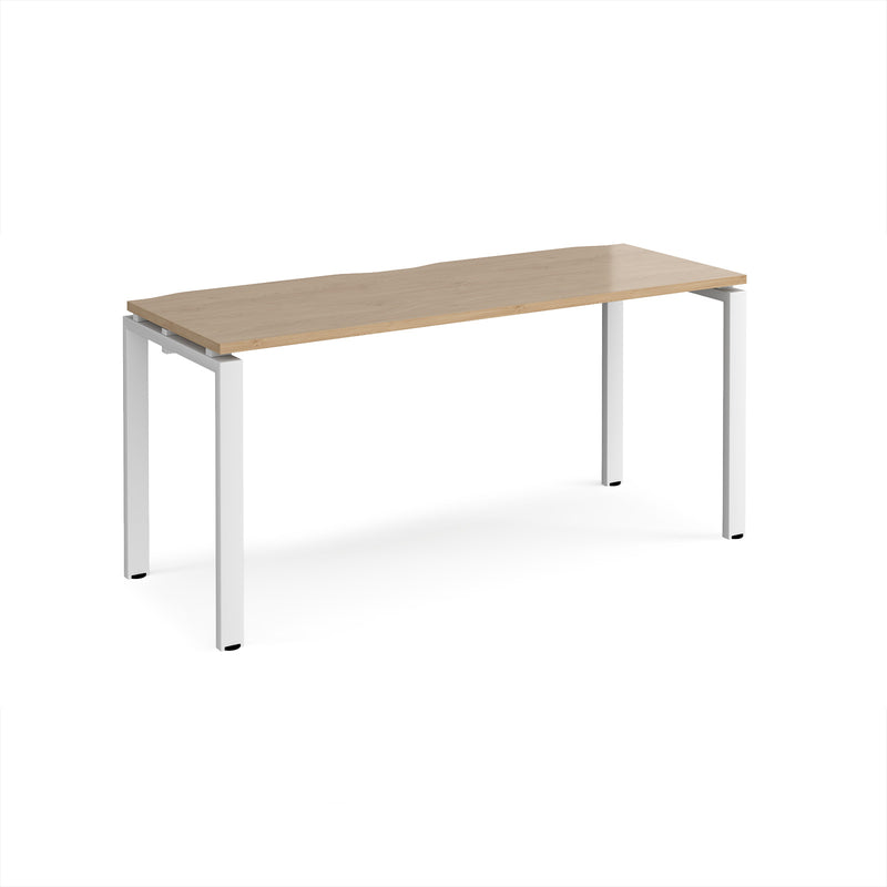 Adapt Single Desk 600mm Deep - Kendal Oak