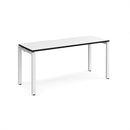 Adapt Single Desk 600mm Deep - White/Black - NWOF