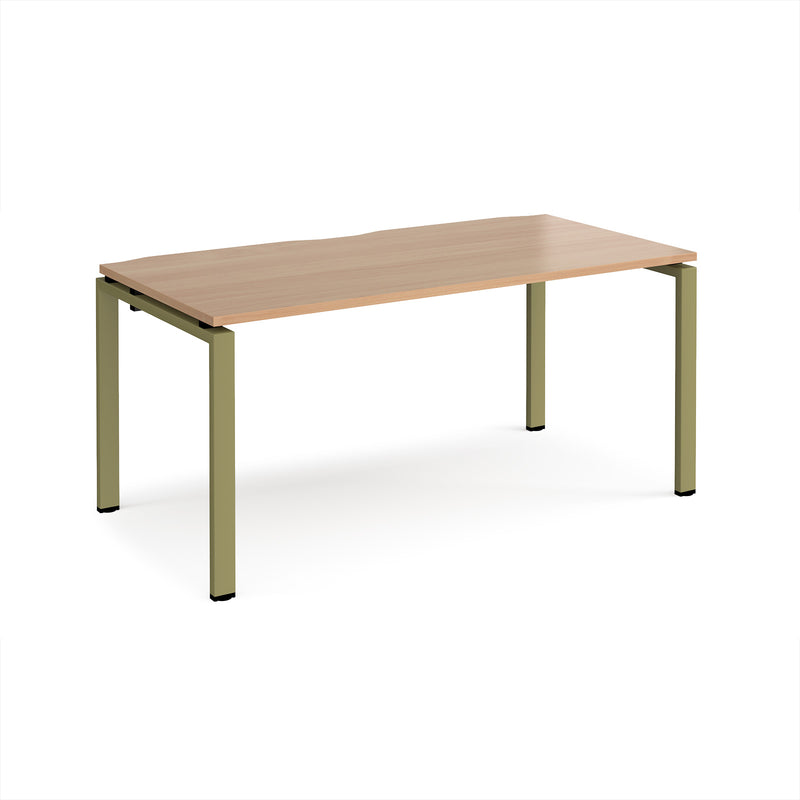 Adapt Single Desk 800mm Deep - Beech
