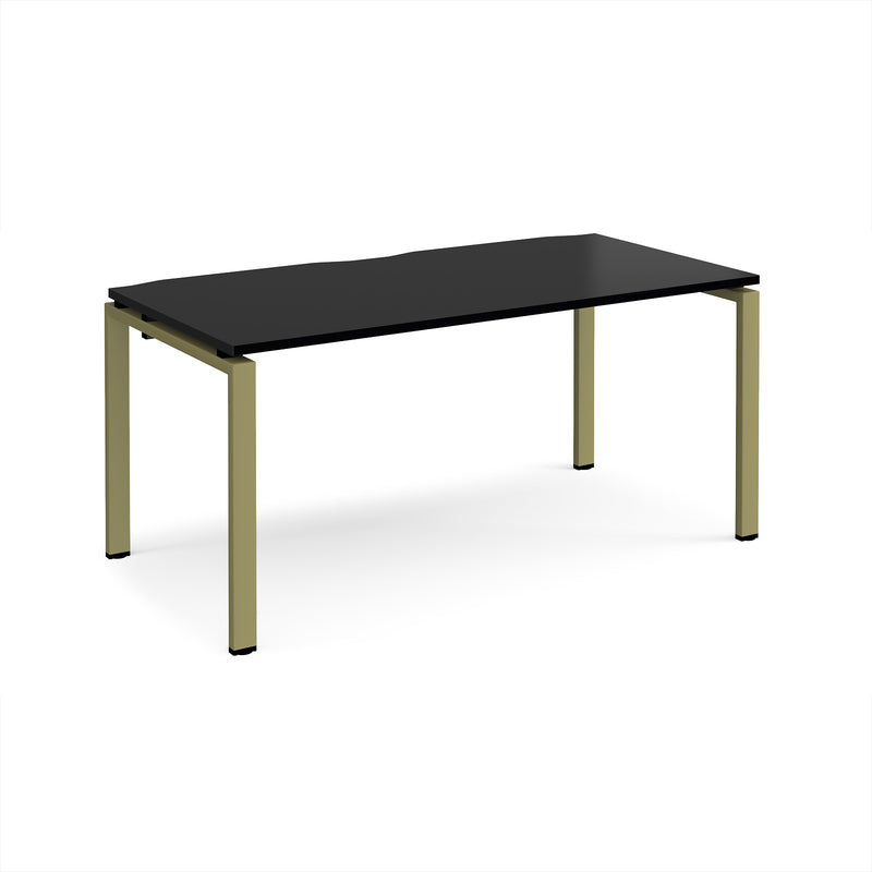 Adapt Single Desk 800mm Deep - Black