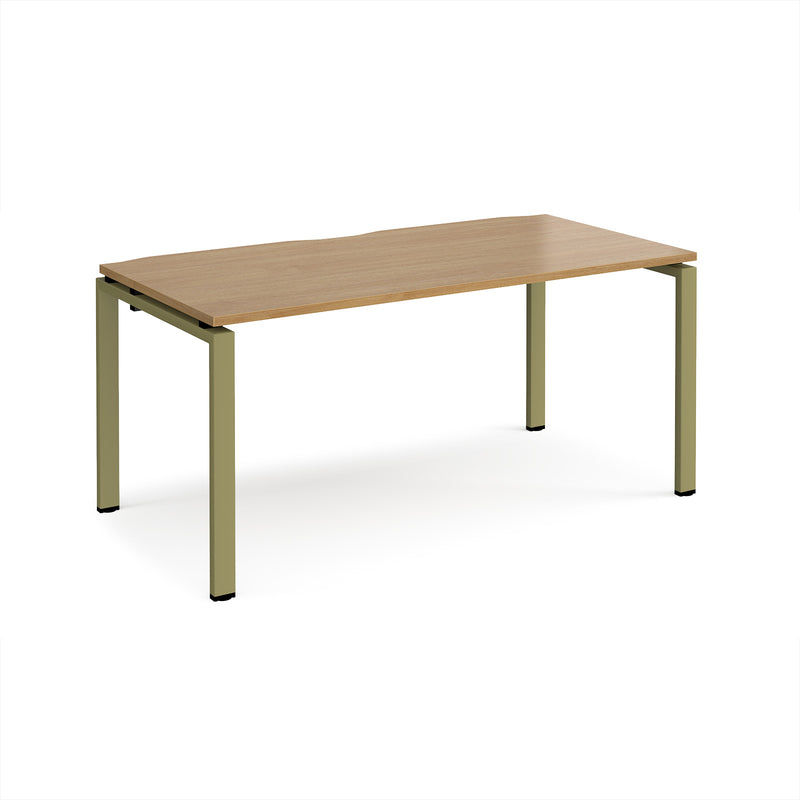 Adapt Single Desk 800mm Deep - Oak