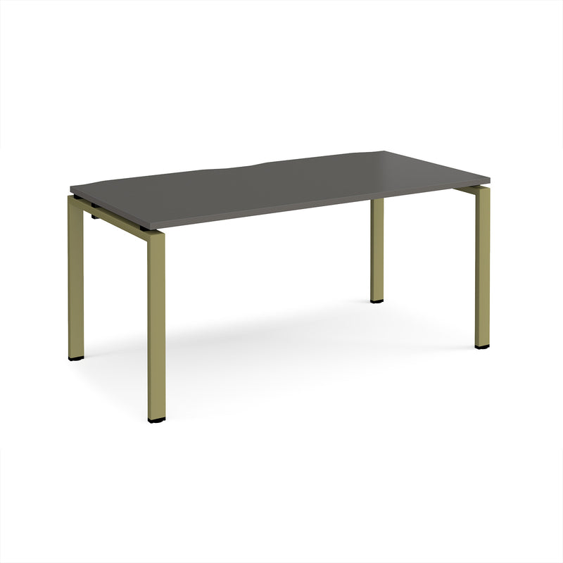 Adapt Single Desk 800mm Deep - Storm Grey