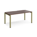 Adapt Single Desk 800mm Deep - Walnut - NWOF