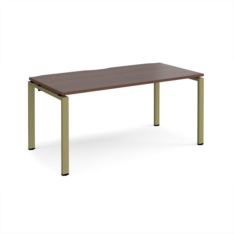 Adapt Single Desk 800mm Deep - Walnut