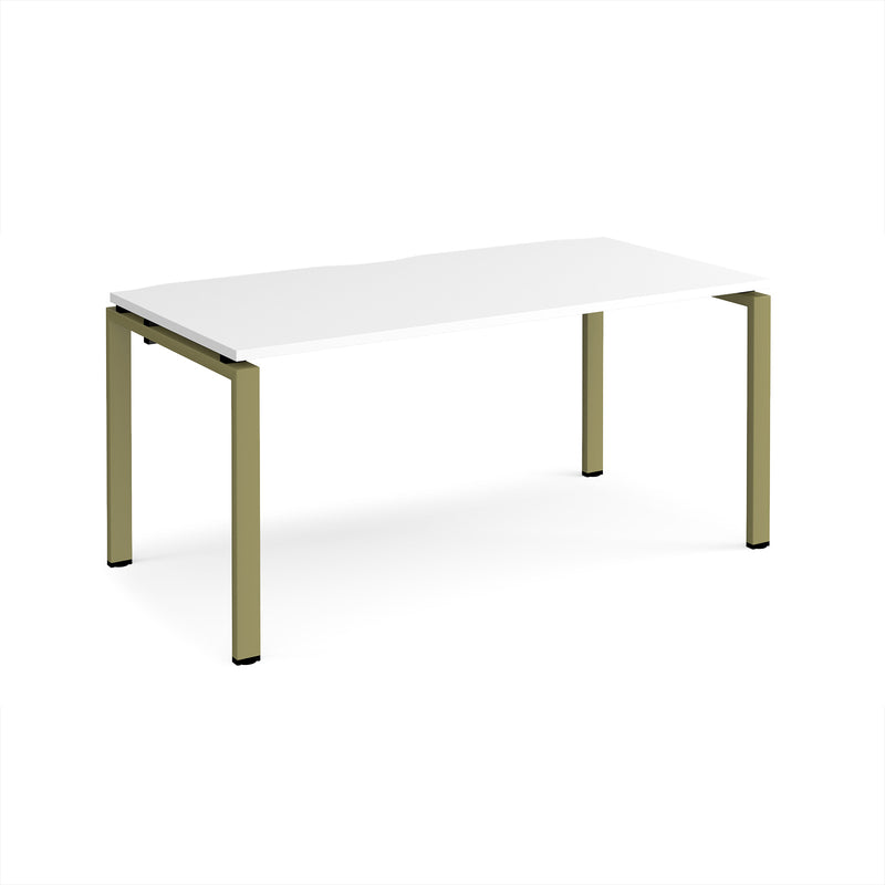 Adapt Single Desk 800mm Deep - White