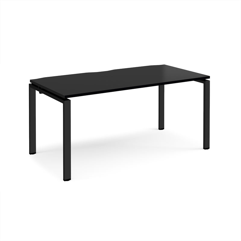 Adapt Single Desk 800mm Deep - Black