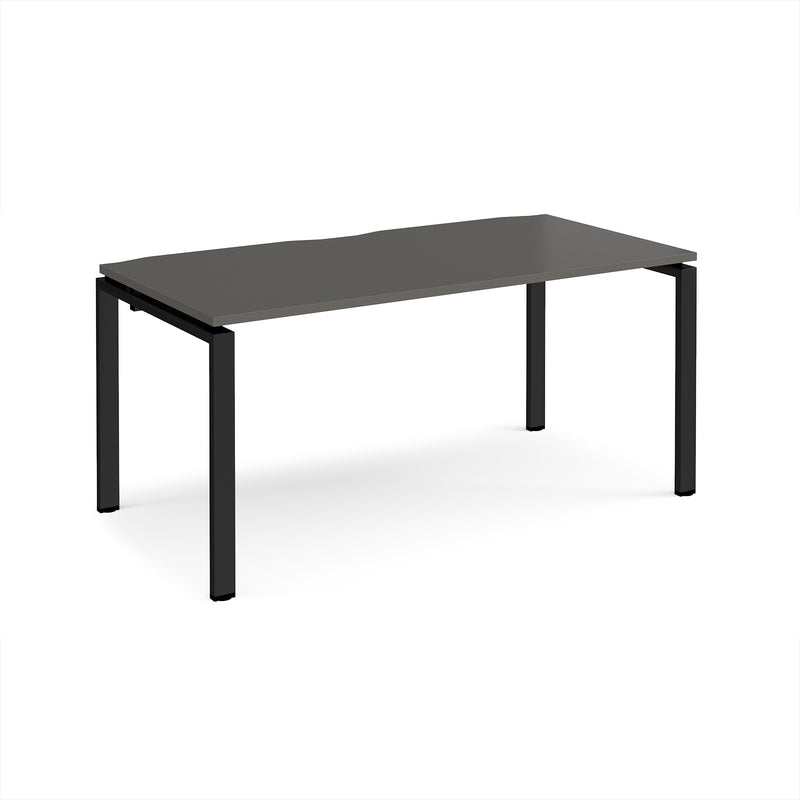 Adapt Single Desk 800mm Deep - Storm Grey