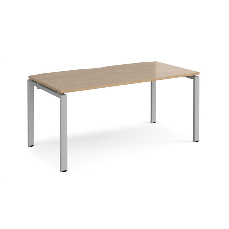 Adapt Single Desk 800mm Deep - Kendal Oak