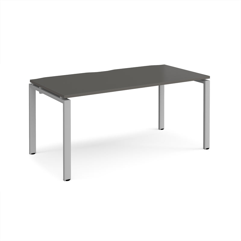 Adapt Single Desk 800mm Deep - Storm Grey