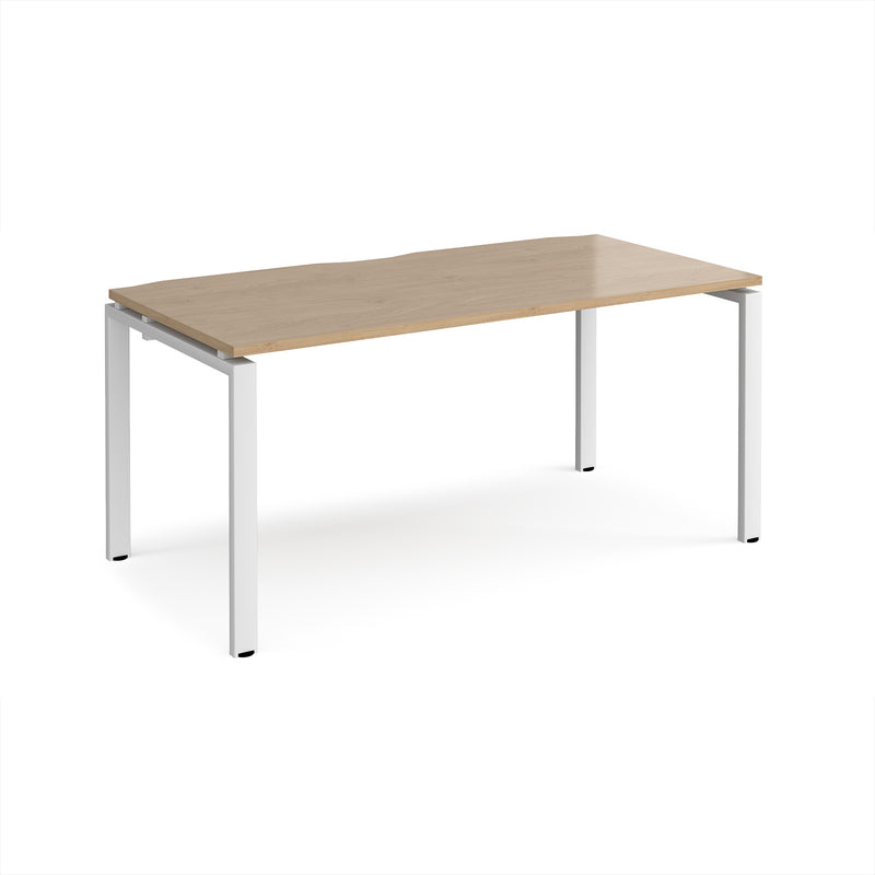 Adapt Single Desk 800mm Deep - Kendal Oak