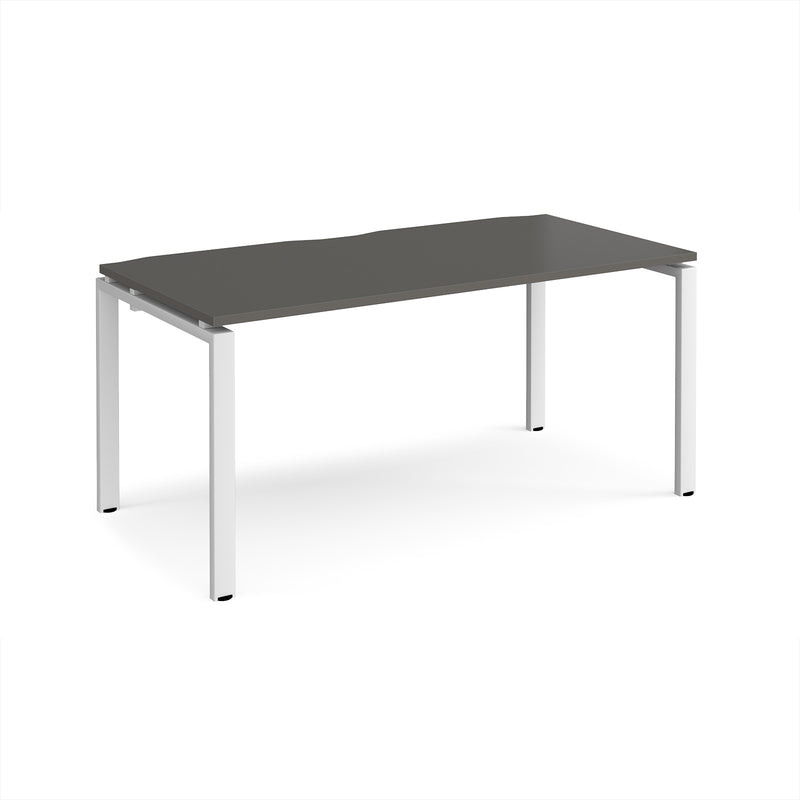 Adapt Single Desk 800mm Deep - Storm Grey