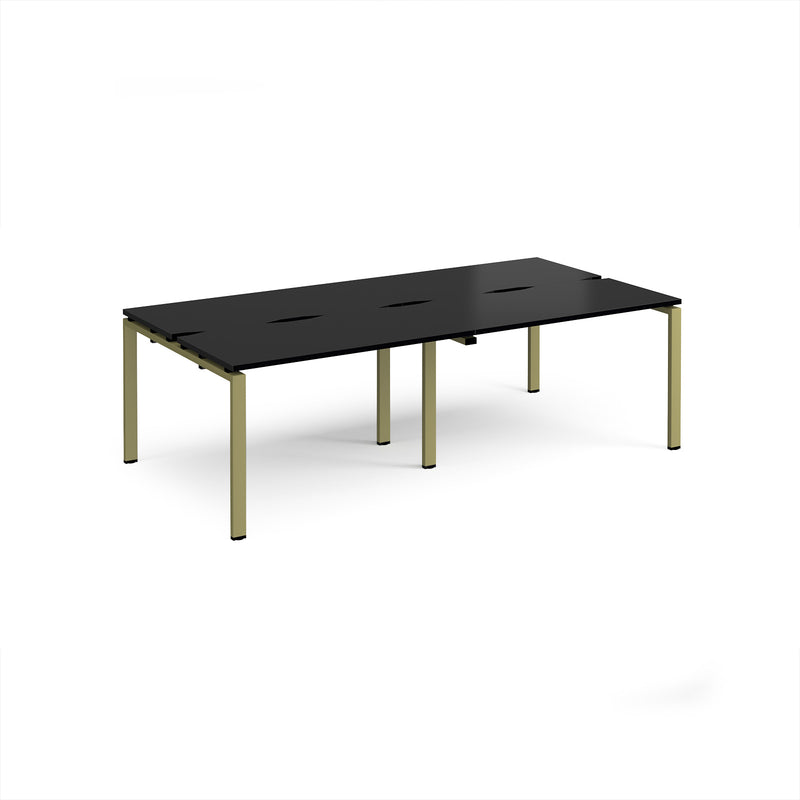 Adapt Double Back to Back Desks 600mm Deep - Black
