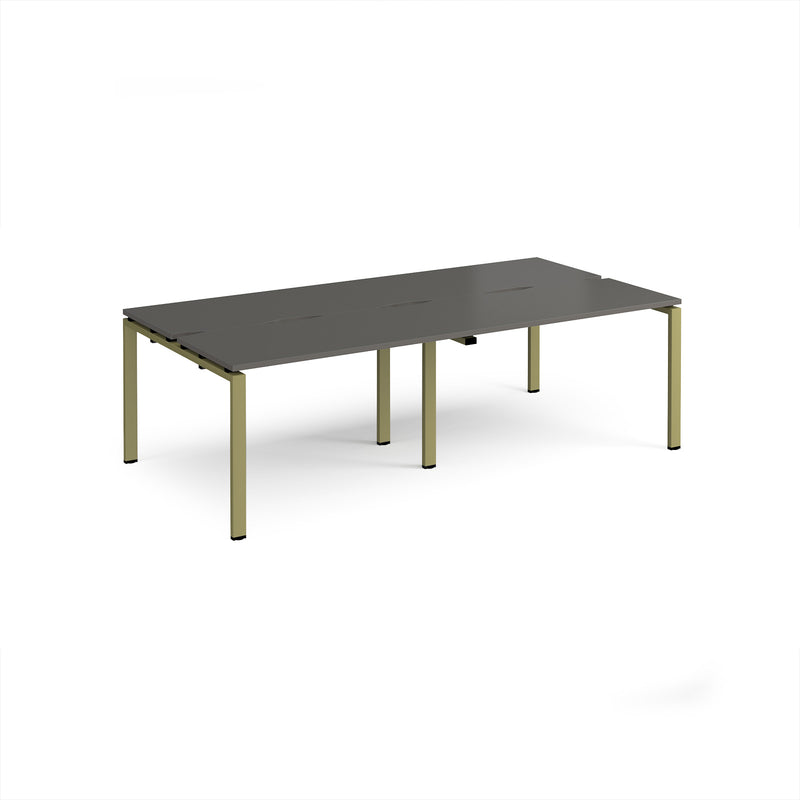 Adapt Double Back to Back Desks 600mm Deep - Storm Grey
