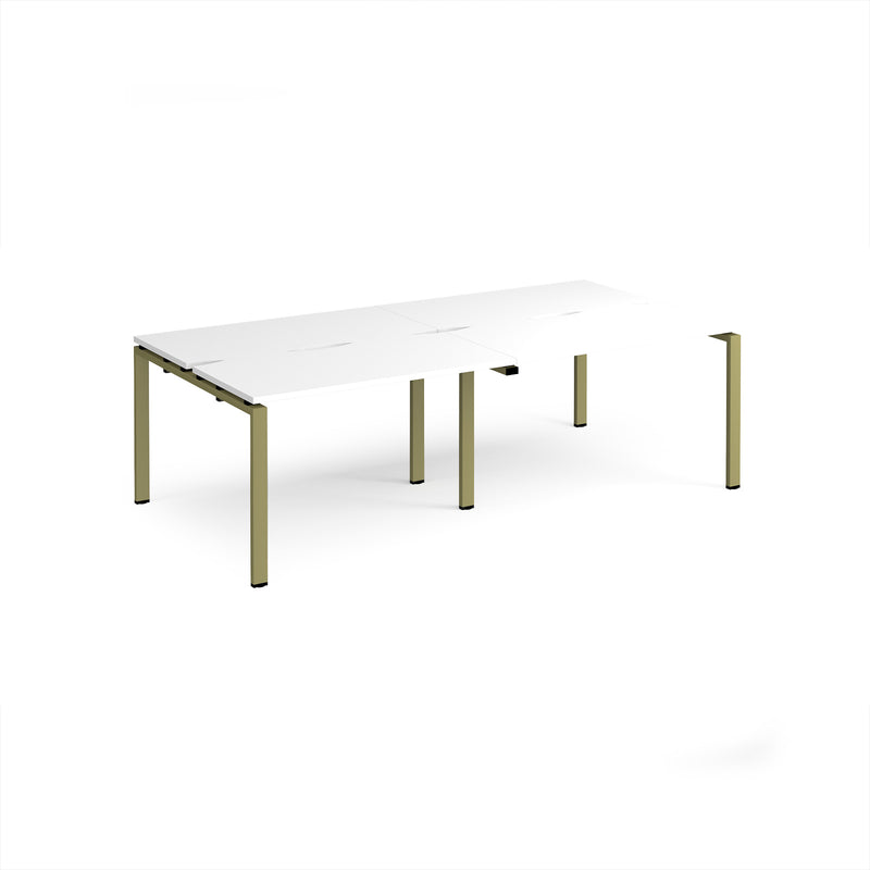 Adapt Double Back to Back Desks 600mm Deep - White