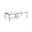 Adapt Double Back to Back Desks 600mm Deep - White/Black - NWOF