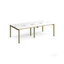 Adapt Double Back to Back Desks 600mm Deep - White/Oak - NWOF