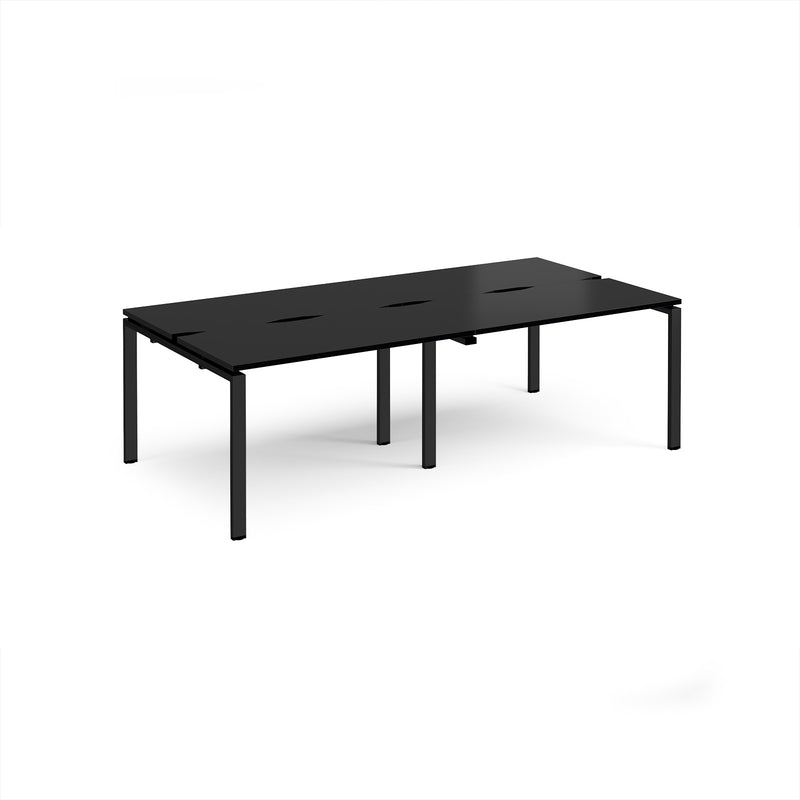 Adapt Double Back to Back Desks 600mm Deep - Black