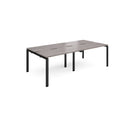 Adapt Double Back to Back Desks 600mm Deep - Grey Oak - NWOF