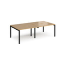 Adapt Double Back to Back Desks 600mm Deep - Oak - NWOF