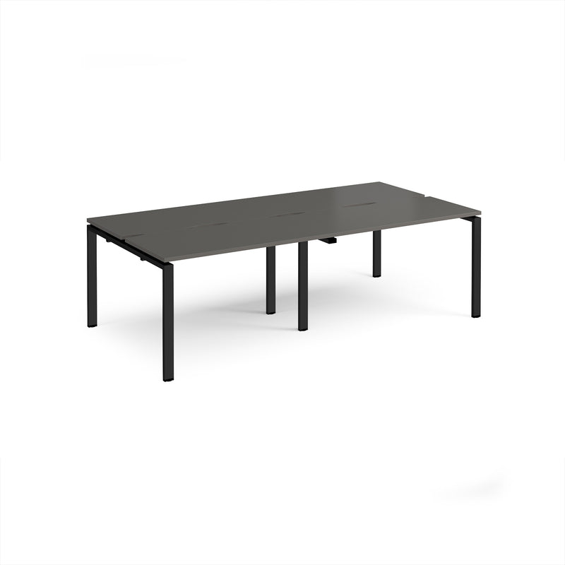 Adapt Double Back to Back Desks 600mm Deep - Storm Grey