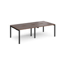 Adapt Double Back to Back Desks 600mm Deep - Walnut - NWOF