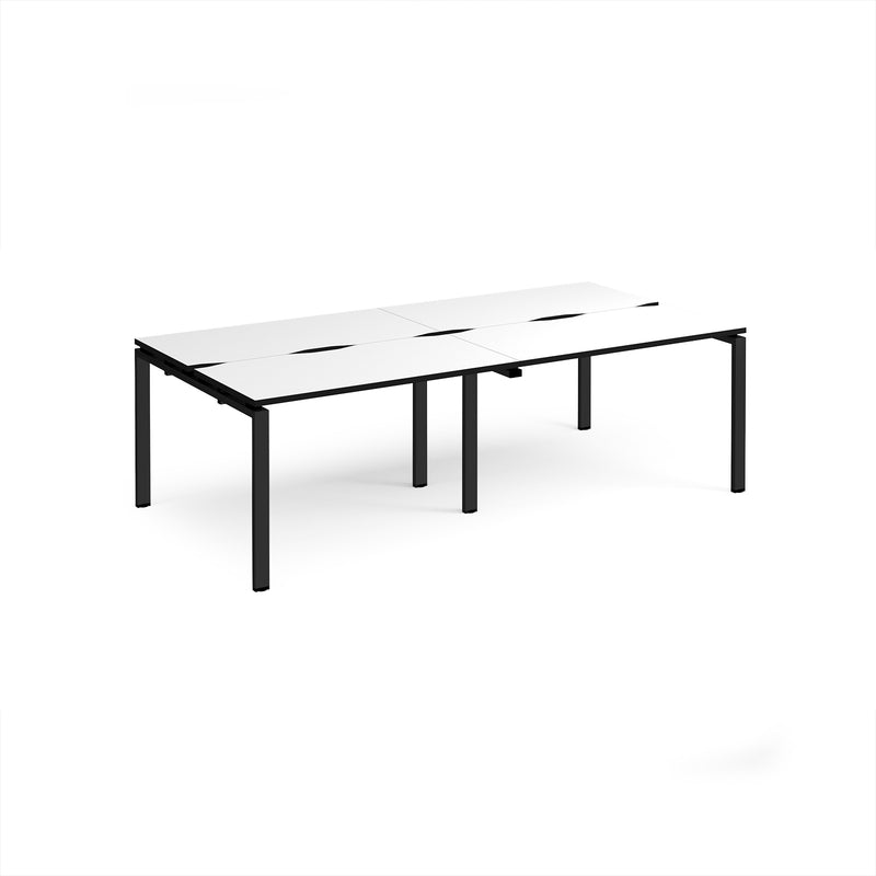 Adapt Double Back to Back Desks 600mm Deep - White/Black