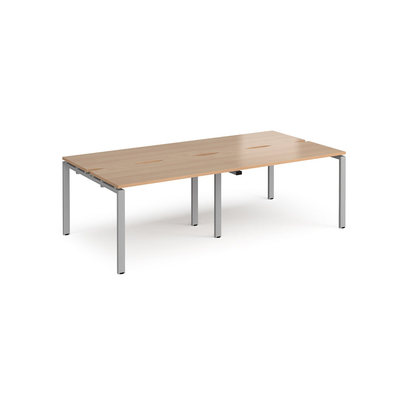 Adapt Double Back to Back Desks 600mm Deep - Beech
