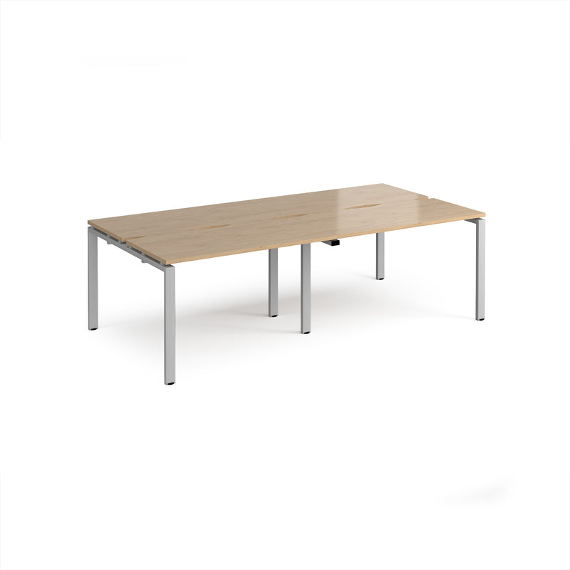 Adapt Double Back to Back Desks 600mm Deep - Kendal Oak