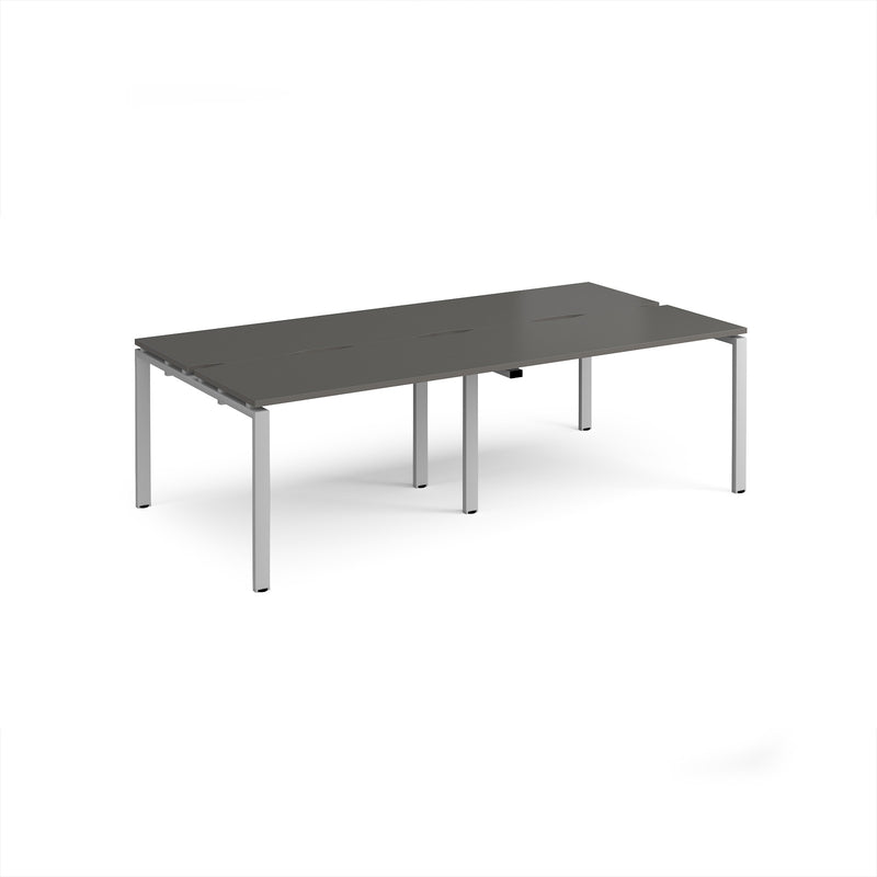 Adapt Double Back to Back Desks 600mm Deep - Storm Grey