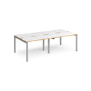 Adapt Double Back to Back Desks 600mm Deep - White/Oak - NWOF
