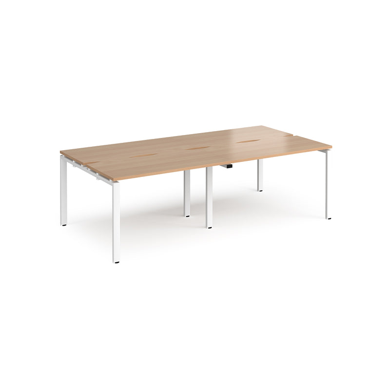 Adapt Double Back to Back Desks 600mm Deep - Beech