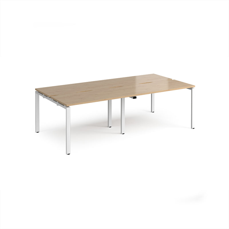 Adapt Double Back to Back Desks 600mm Deep - Kendal Oak