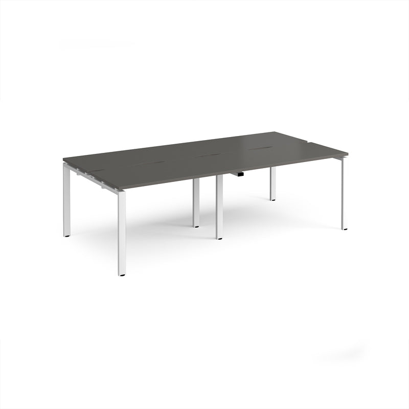 Adapt Double Back to Back Desks 600mm Deep - Storm Grey