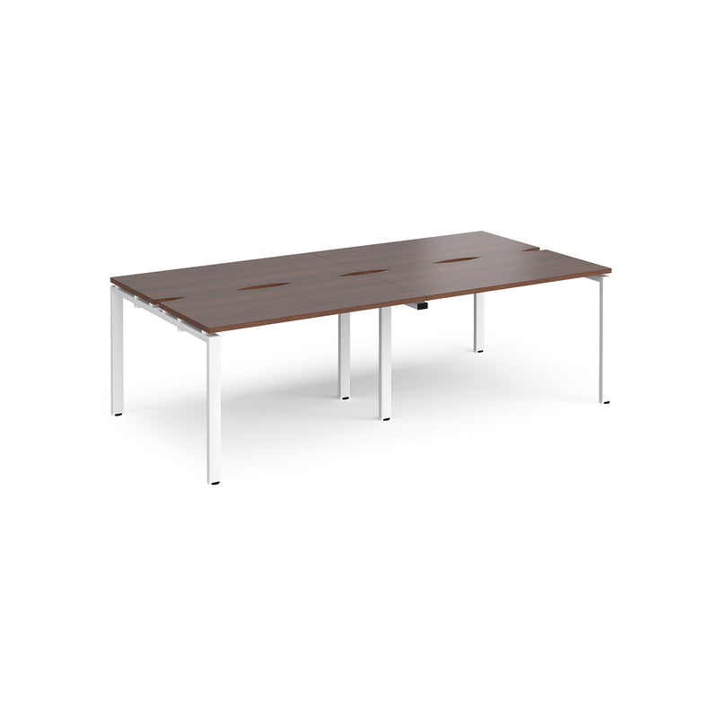 Adapt Double Back to Back Desks 600mm Deep - Walnut - NWOF