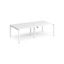 Adapt Double Back to Back Desks 600mm Deep - White - NWOF