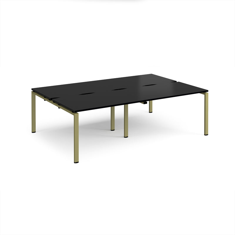 Adapt Double Back to Back Desks 800mm Deep - Black