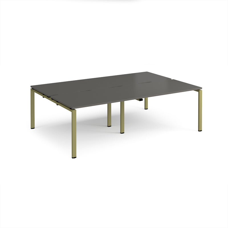 Adapt Double Back to Back Desks 800mm Deep - Storm Grey