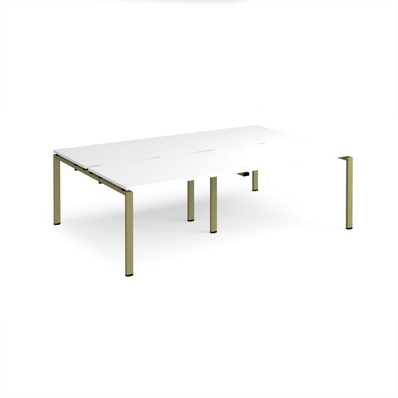 Adapt Double Back to Back Desks 800mm Deep - White