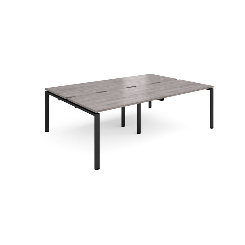 Adapt Double Back to Back Desks 800mm Deep - Grey Oak