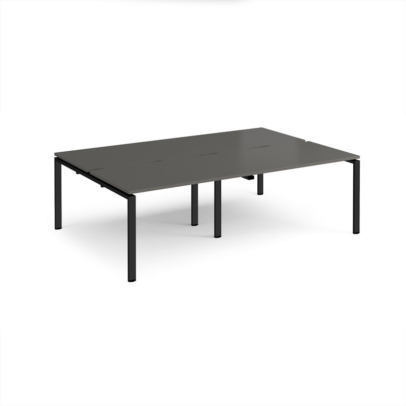 Adapt Double Back to Back Desks 800mm Deep - Storm Grey