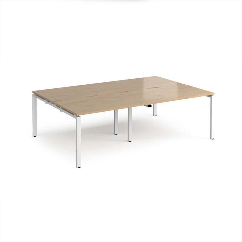 Adapt Double Back to Back Desks 800mm Deep - Kendal Oak